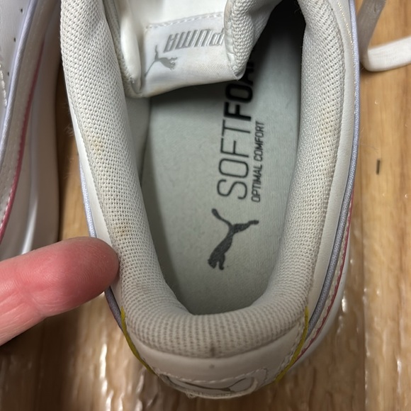 Puma Vikky v2 Sneaker Women 8.5 US 39 EUR 6 UK White Leather Classic Basketball - Picture 12 of 16